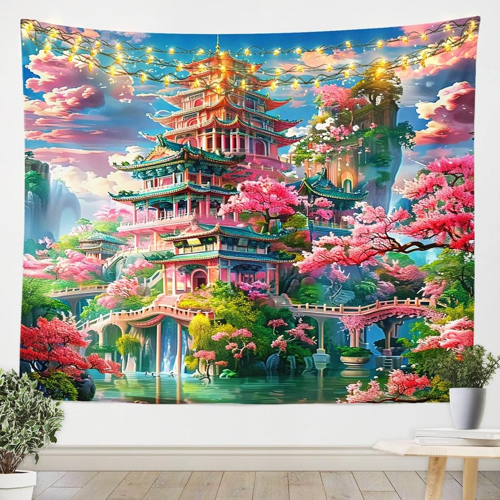 Snake Tapestry Purple Flower Leaves Wall Hanging for Kids Boy Girl Room Decor, Exotic Exotic Boho Moon Wall Blanket Tapestries