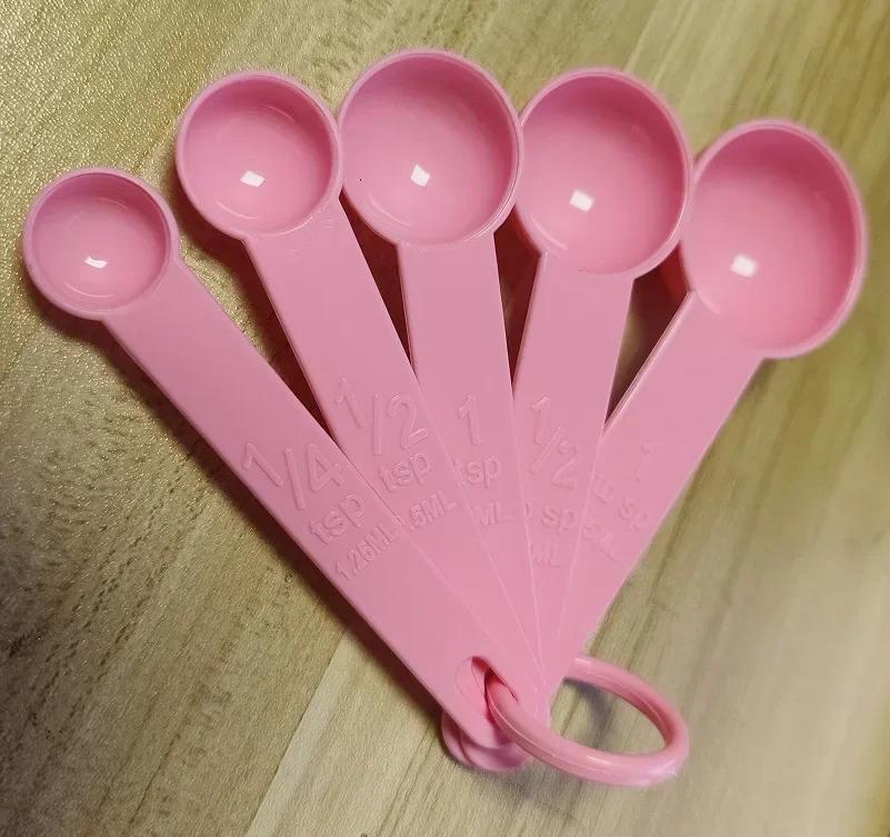 

5Pcs Measuring Spoons Set PP Rainbow Milk Powder Spoon Measuring Cup Kitchen Accessories Baking Coffee Measuring Tools Supplies