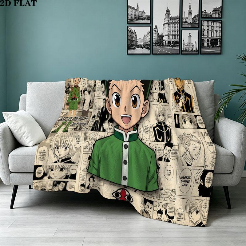 1pz Coperta in Flanella con Fantasia Hunter X Hunter Adatta a Tutte le Stagioni per Arredamento Casa Calore e Comfort Regali Regalo Festivo