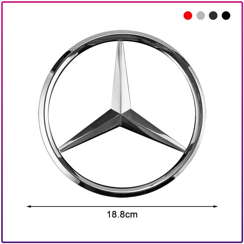 1pcs 188mm 210mm ABS Car Front Grille Badge Decal Cover Emblem For Mercedes Benz A/B/C/E Class CLK CLS GLS GLC GLA CLA GLE GLK