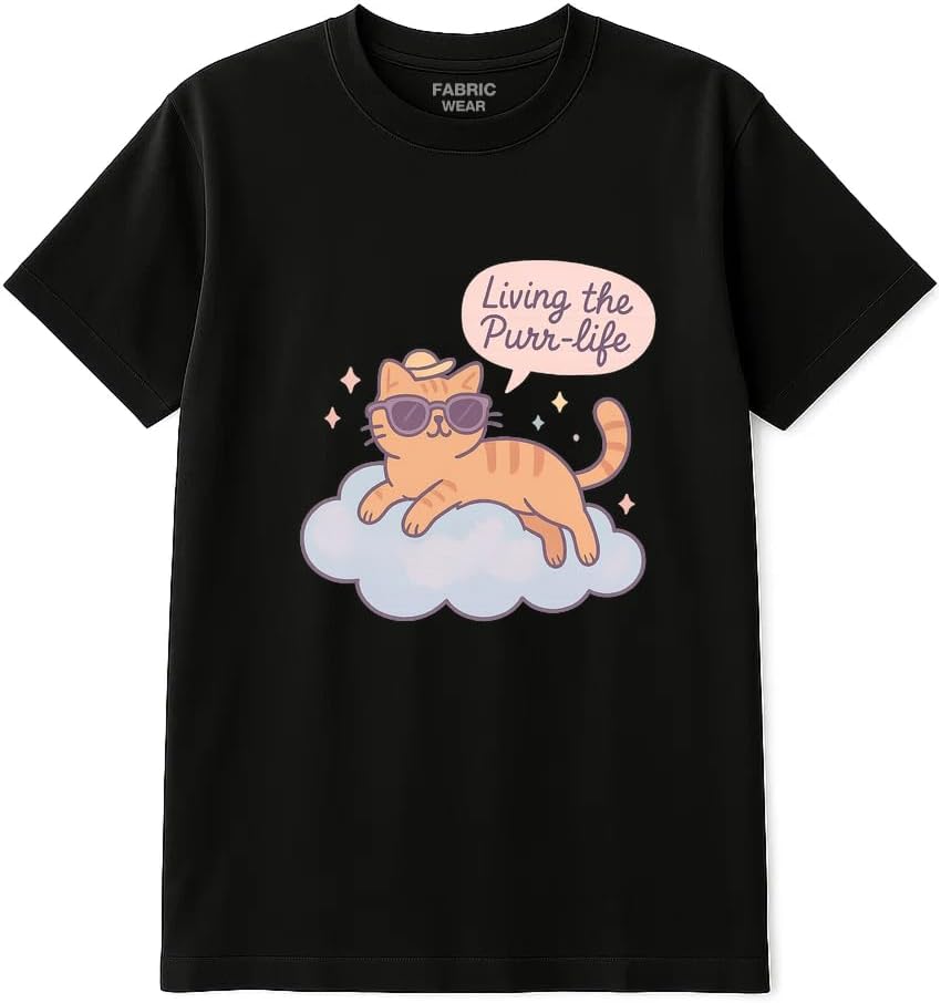 

Cat Lover Dreamy Purr-Life Escape Chill Relaxation Vibes - Tee for Men & Women - Graphic T-Shirt 5XL різнокольоровий