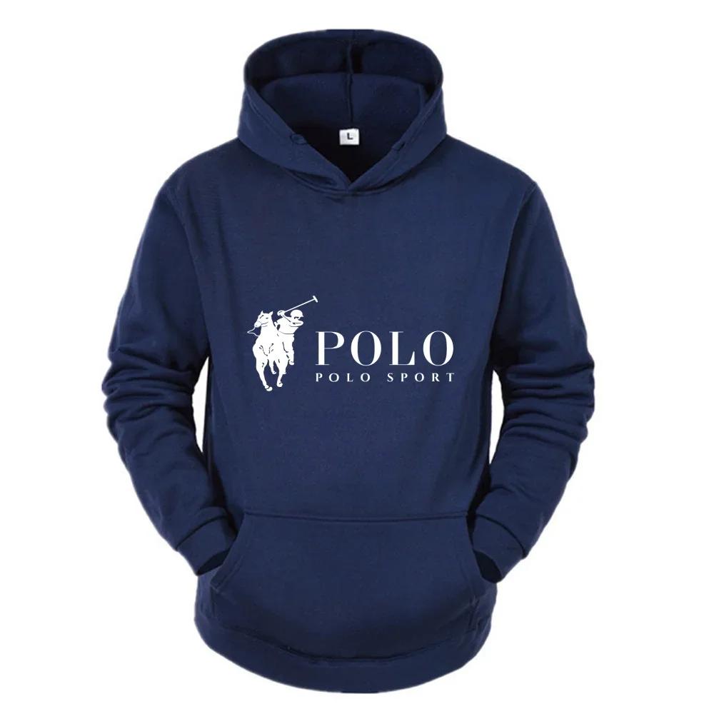Fashionable Horse-riding Pattern Printed Men's and Women's Warm Autumn Hoodies, Running, Fitness and Outdoor Sportswear