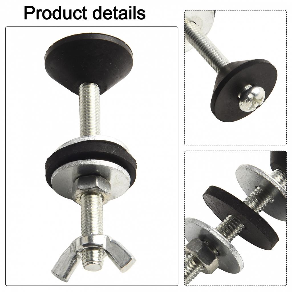 Accessory Toilet Bolts Hardware Plastic/Stainless Steel White/Silver