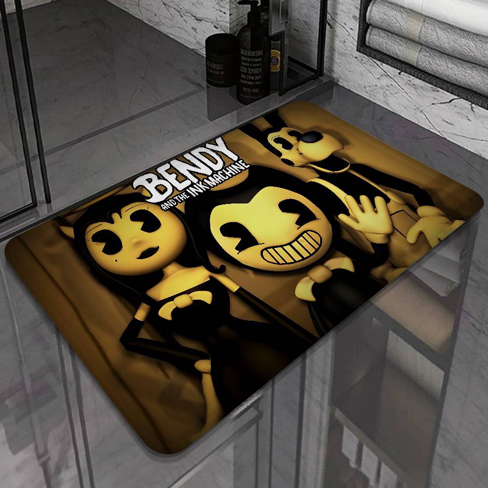 B-Bendy And The Ink M-Machine Door Mat Washable Non-Slip Living Room Sofa Chairs Area Mat Kitchen Doormat Area Rug