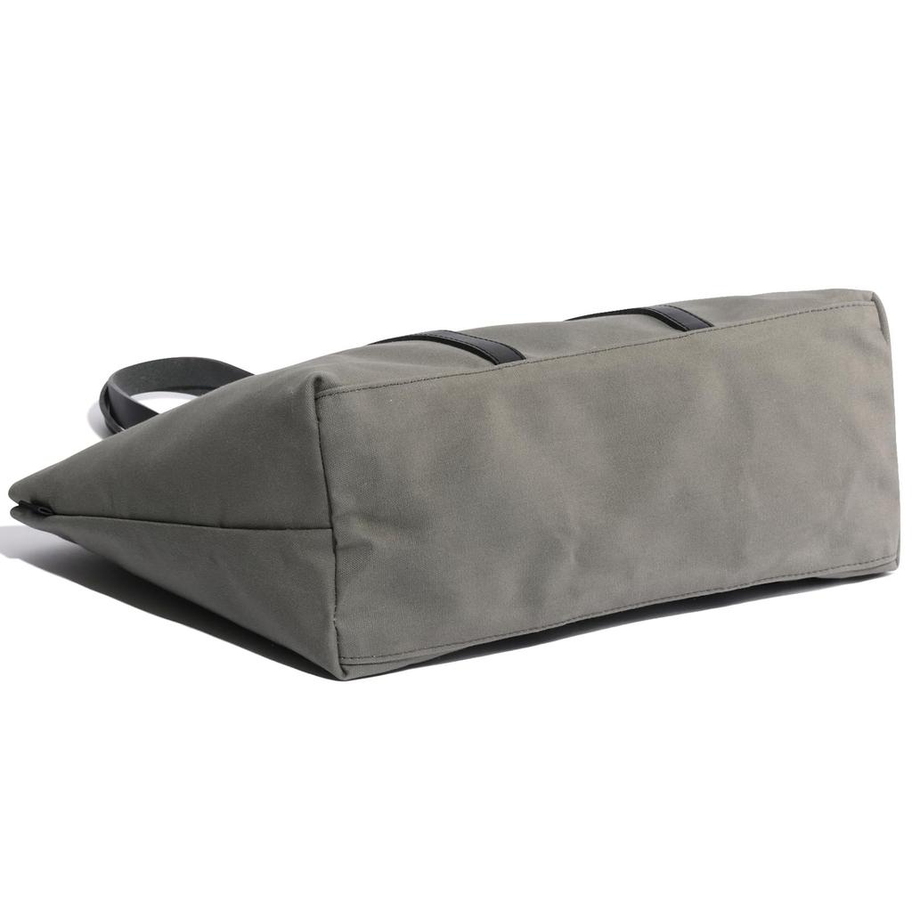 Geantă Tote Untrack PARK [M] Mărime A4, Pânză Takeyari, Mâner din Piele, Acoperită cu Parafină, Hidrofugă, Gri, 60062