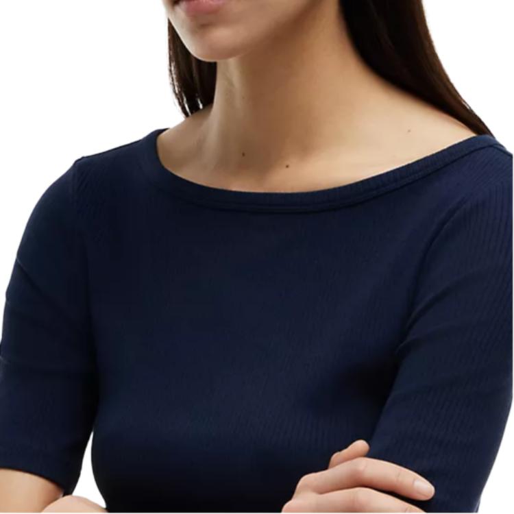 Tommy Hilfiger Summer Collection Color Block A-Line Casual Midi Short Sleeve Dress Women Dresses WW51112-C1G