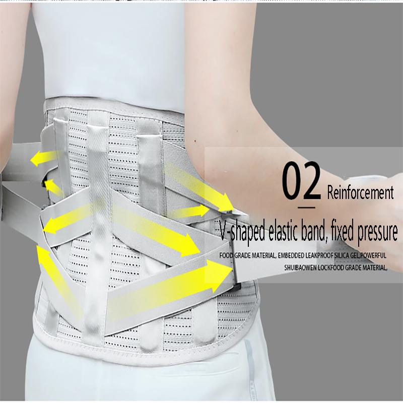 

XXL Orthopedic Back Support Belt for Men Women Medical Metal Corset Spine Posture Corrector Lower Back Pain Relief XXL світло-сірого кольору