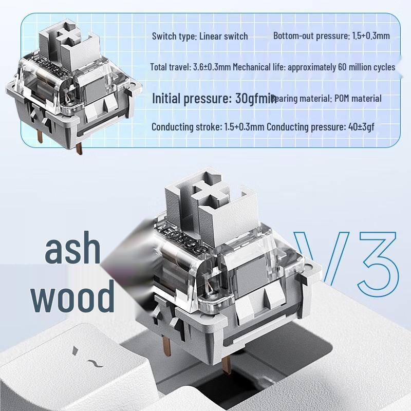 AOC GK233 Tri-Mode Hot-Swappable 87-Key Mechanical Keyboard