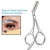 2-in-1 Augenbrauen-Trimschere mit Kämmen Professioneller Augenbrauentrimmer Edelstahl Hochwertige Schere Beauty-Werkzeuge