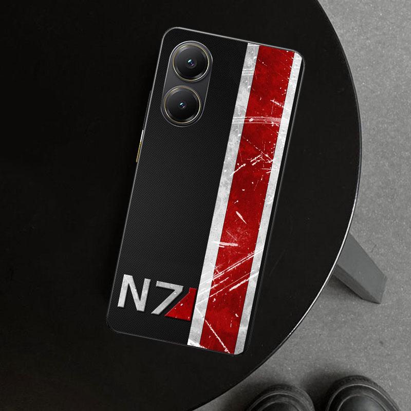 N7 Mass Effect Phone Case Cover for Xiaomi Poco X6 X5 X7 Pro F7 Ultra Redmi 15C 15 13C 13 12C 12 10C 10 10A 9C 9A 9T 9 Coque Poc