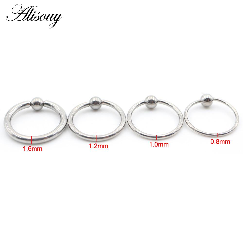 Alisouy 1st G23 Titanium Captive Hoop BCR Ögonbryn Tragus Stängning Bar Läppar Näsringar Öronsegment Piercing Kroppssmycken