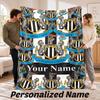 Custom Name Newcastle United Flannel Throw Blanket Personalized Text Soft Blanket Bed Sofa Gift