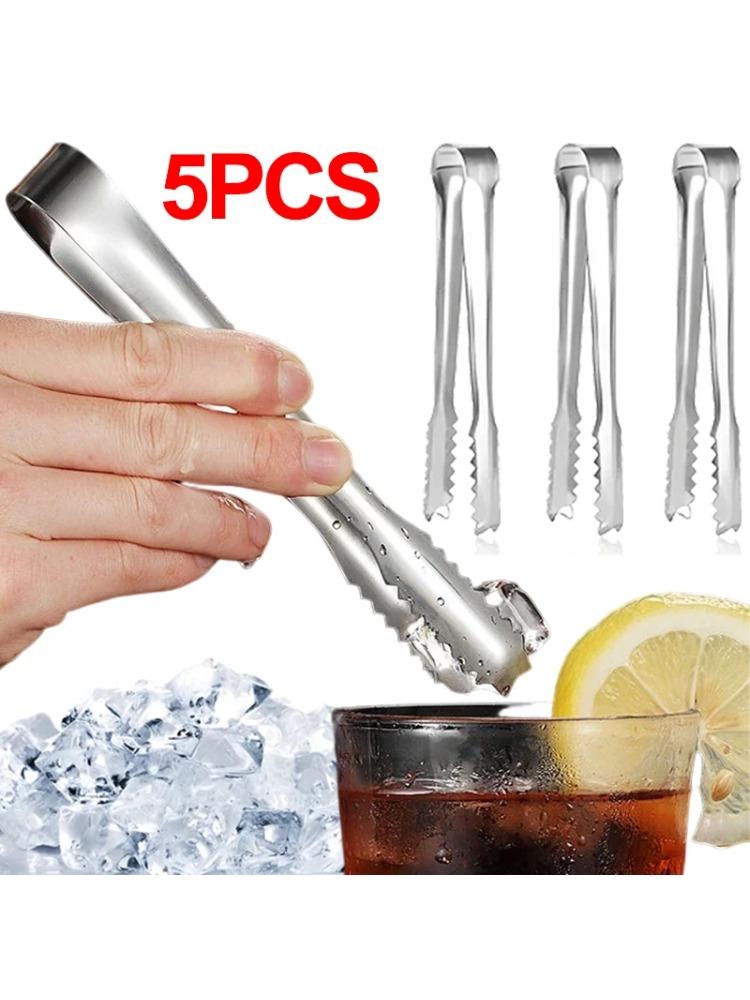 

5 шт./Щипцы для льда Щипцы из нержавеющей стали Щипцы для сахара и льда Зубчатые Щипцы для сервировки еды Кухонные щипцы для сервировки Ресторан Отель Ведерко для льда