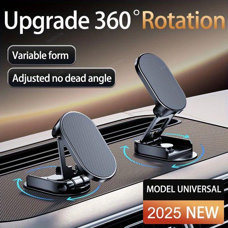 360° Rotation Magnetic Car Phone Holder Stand Adjustable MINI GPS Mount in Car Dashboard For iPhone 16 15 Samsung Xiaomi Bracket
