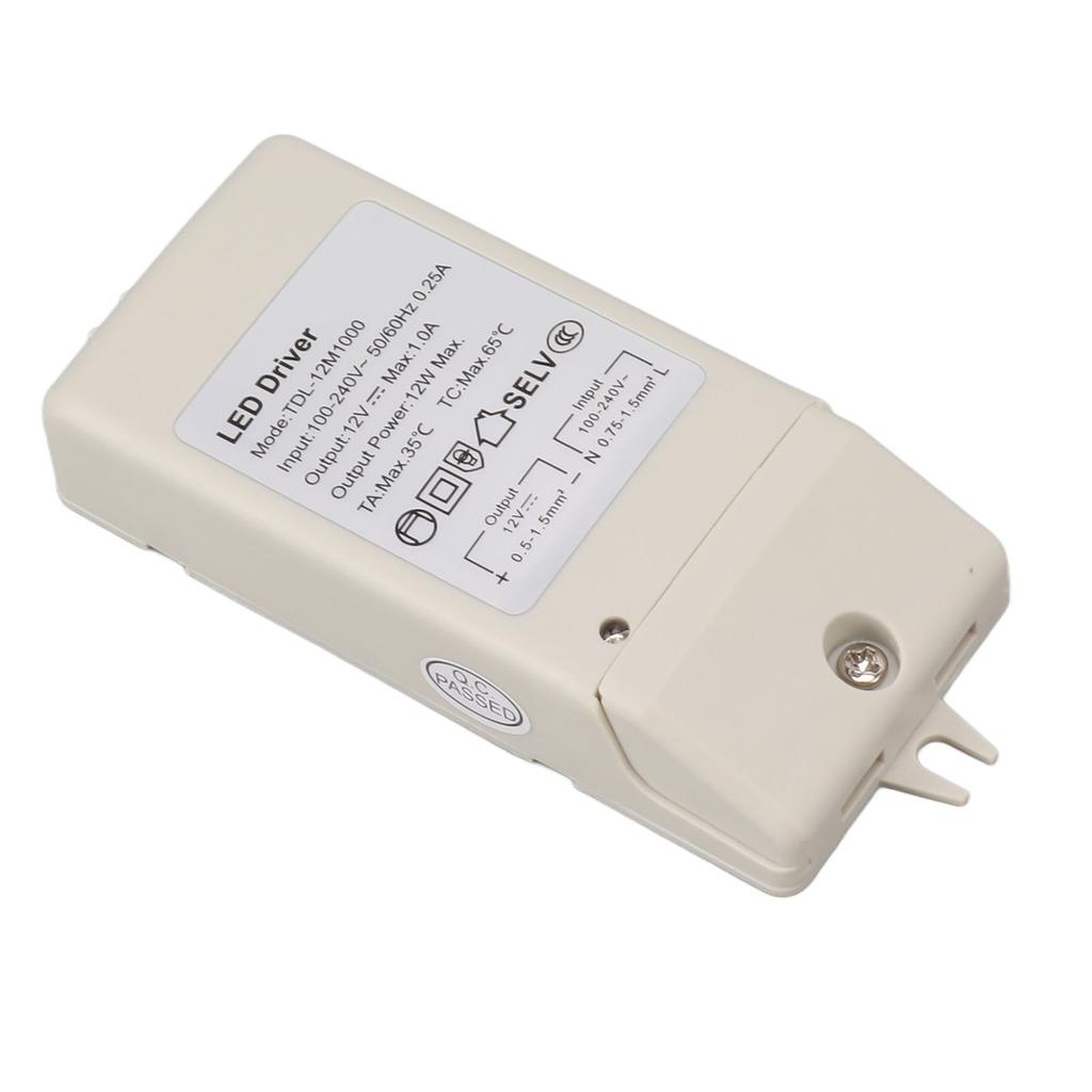 12W DC 12V 1A LED Driver LED Constant Current Drive Power Supply for LED Strip Light AC 100?240V