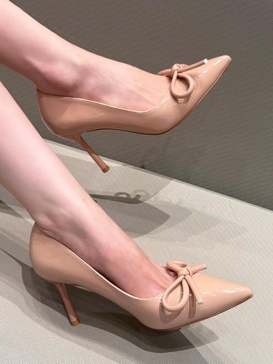 

Новые 2025 Летние Женские Туфли-Лодочки с Острым Носком Модные Повседневные Женские Туфли с Бантом Обувь Женские Сандалии на Среднем Каблуке 362 39 хаки