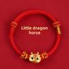 Chinese Style Lucky Pony Red Rope Hand-woven New Year Hand Rope Creative Good Lucky Bracelet  Girls
