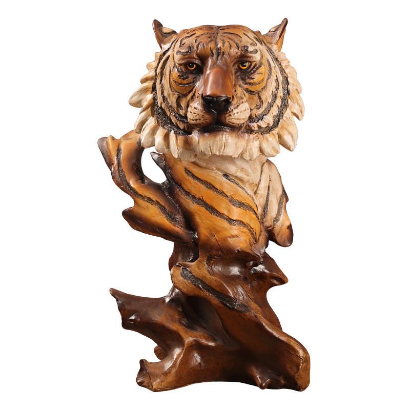 Resin Synthetic Animal Head Statue Office Bookshelf Decoration Gift Friends For