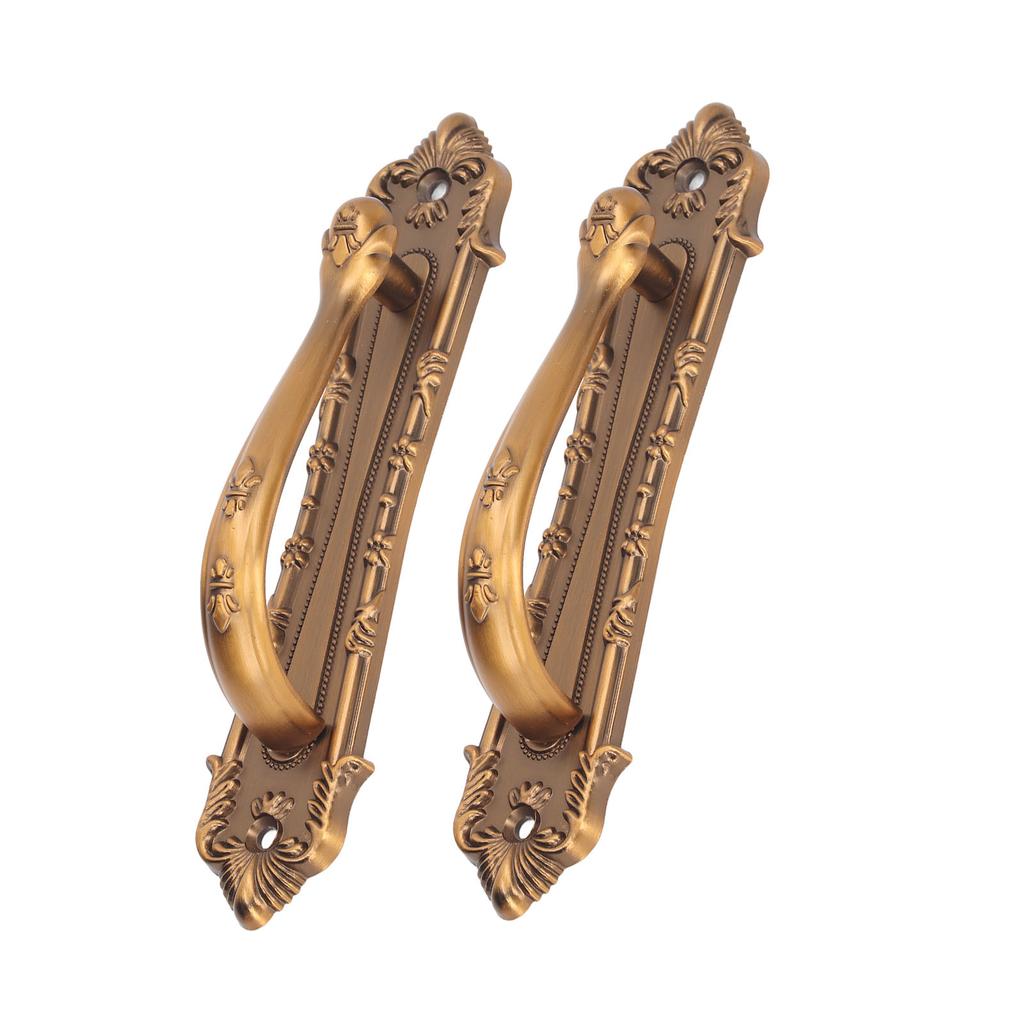 2pcs Barn Door Handle Heavy Duty Bronze Surface Mounted Sliding Wooden Door Handles for Gate
