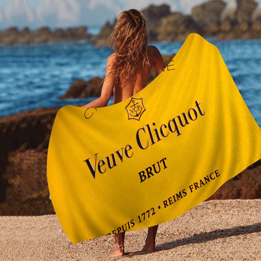 V-Veuve C-clicquot Große Mikrofaser-Strandtücher Schnelltrocknendes Handtuch Sandstrandtücher Poolhandtuch Für Reisen Schwimmbad Yoga