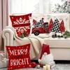 4pcs Christmas Pillow Covers 45x45cm Pillowcases Navidad Xmas Throw Pillow Covers For Home Sofa Couch Christmas Decorations 2025