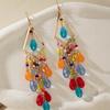 Accessories, Retro Ethnic Style Earrings, Exaggerated Temperament, Long Water Drop Fringed Earrings, Earrings.
