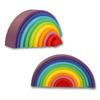 1Set Baby Rainbow Colors Silicone Stacking Toys Montessori Creative Toys BPA Free Food Grade Silicone Early Education Kids Gifts