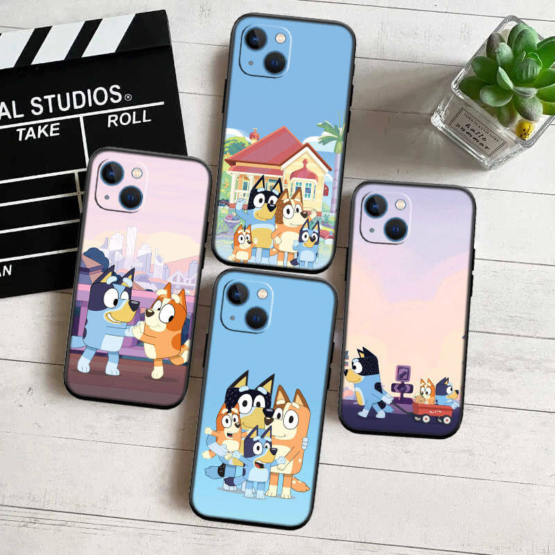 MH23 Bluey Phone Shell for Samsung S20 S21 S22 S23 S24 FE Ultra Plus Lite S21S A55 A07 A17 F06 F16 M06 M16 M56 A36 A37 A57