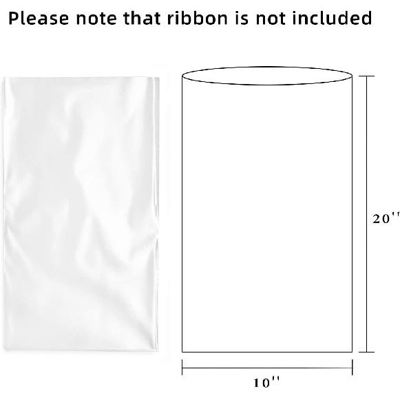 Cellophane Bags 10x20 Inches,20 Pcs Cellophane Gift Bags for Small Baskets and Mugs