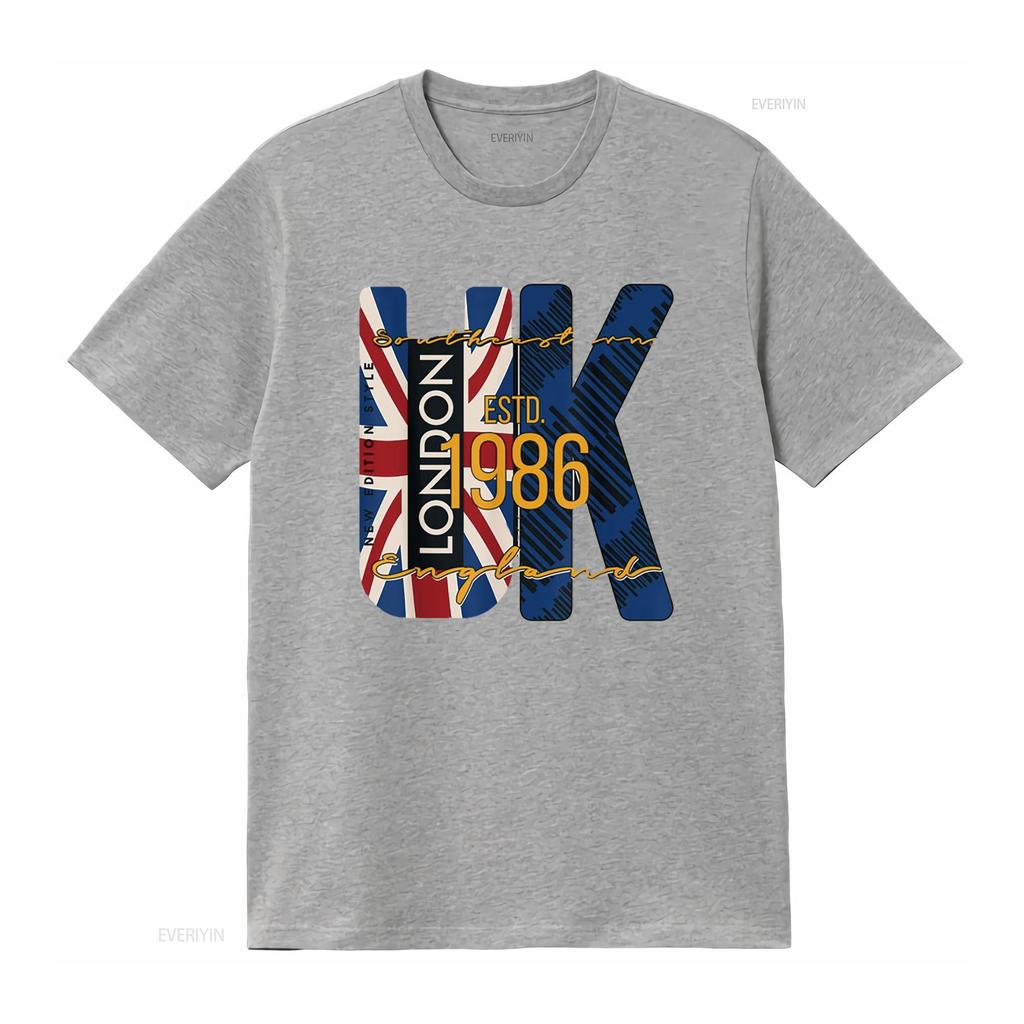Großbritannien UK London Vereinigtes Königreich T-Shirt Schwarz X-Large Vintage Gewaschen Leicht Herren Oberteil Für Den Alltag Unisex
