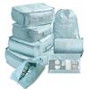 Ensemble de 8 sacs organisateurs pour voyage Sacs organisateurs Accessoires Bagage Valise Organisateur Sac de toilette étanche Rangement pour vêtements