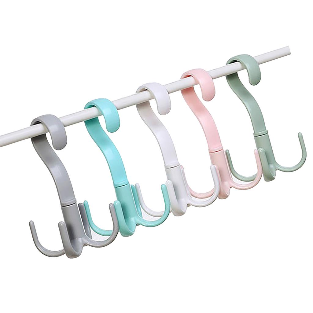 8 Stück 4 Krallen Kleiderbügel 360 Grad Drehbarer Kleiderbügelhaken Verdickt Starke Tragfähigkeit