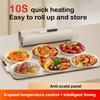 European Standard Food Warmer Plate, Household Heat Preservation Hot Dish Plate, Silicone Foldable Heating Food Warming Mat