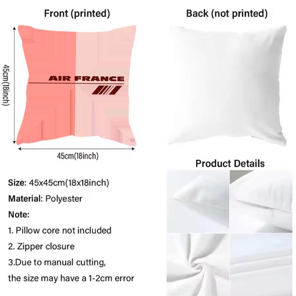 Air France Kissenbezug Musterbedruckter Kissenbezug für Wohnzimmer Sofakissenbezug & Schlafzimmerdekoration