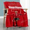 Cristiano Ronaldo 21 Personalized Text Blanket Gift Personalized Blanket Soft & Cozy Perfect for Sofa Chair Bedding Living Room for All Occasions
