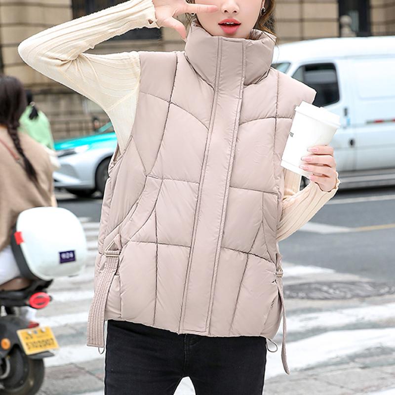 Autumn Winter Sleeveless Jackets for Women Outerwears Plus Size Fashion Stand Collar Loose Thick Warm Coat Female Waistcoat