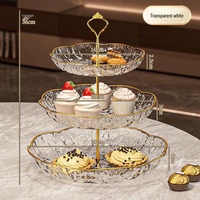 Elegant Multi-Tier Plastic Fruit & Snack Tray
