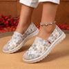 Letnie damskie buty płaskie, oddychające i miękkie buty codzienne, modne buty płócienne, buty sportowe