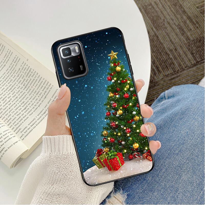Phone Case For Xiaomi Redmi Note 13 12S 12 Pro 11S 11 10 Pro 10S 12S Redmi 10 10C 9C 13C Christmas Tree New Year Case