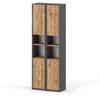 Floor-standing Bathroom Cabinet Gray Oak Wotan 30 CM Loft Bathroom Column