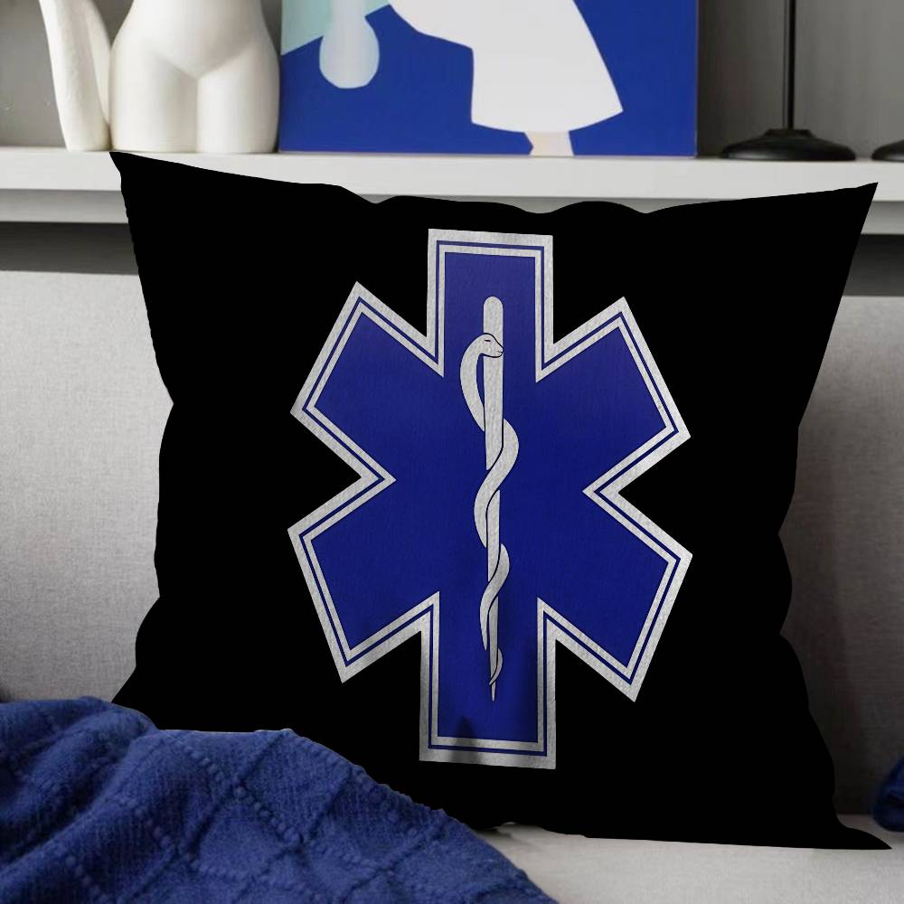 Ems Star Of Life Cushion Cover Pillow Cover Decor Pillowcase Printed Cushion Case For Couch