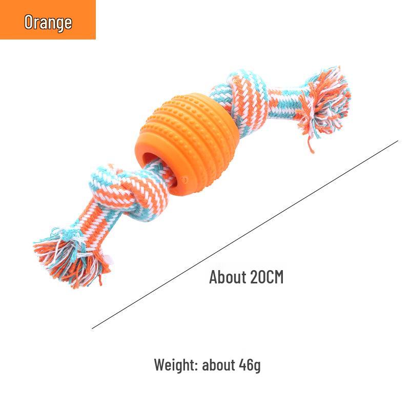 

Durable Cotton Rope Dog Toy: Double Knot Ball for Dental Cleaning & Chewing