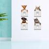 4Pcs/Sheet Sticker Cartoon Shape Removable PVC Home Wall Sticker for Living Room