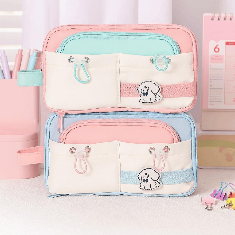 Multi-layer Cute Pencil Pouch Large Capacity Gel Pen Organizer Student Pencil Case School Supplies