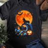 Corgi Halloween T-Shirt: Dog Moon Pumpkin Costume