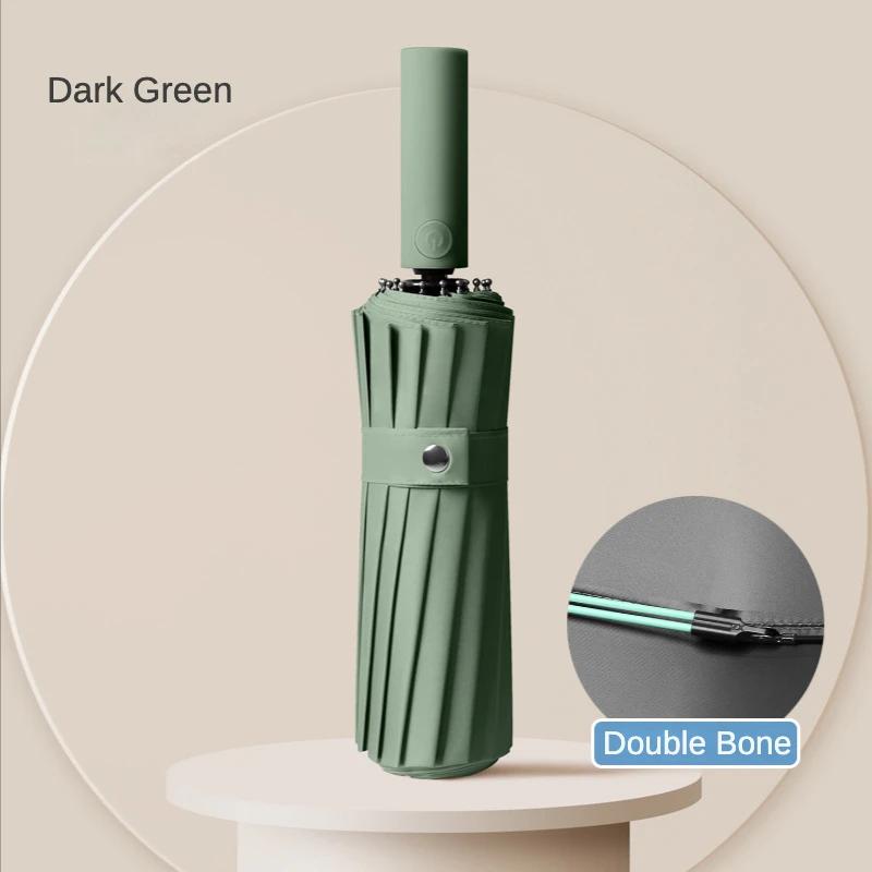 

Полностью автоматический зонт для мужчин и женщин, большой складной 32 спицы, ветрозащитный, водонепроницаемый, прочный, солнцезащитный, УФ-защита, дождевой зонт для путешествий