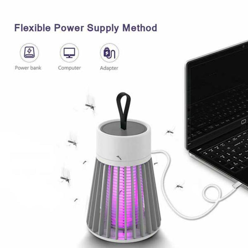 New! Household Mosquito Killer Fast Effective Usb Rechargeable Indoor Outdoor Electric Shock Mosquito