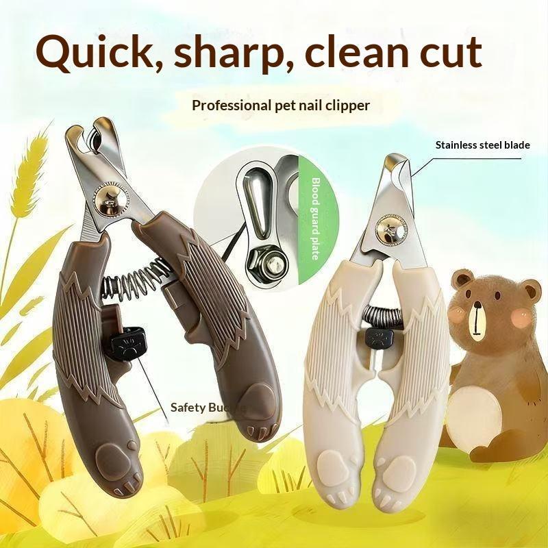 Stainless Steel Pet Nail Clippers Sharp Blade Anti Slip Handle For Grooming Cats Dogs Small Pets