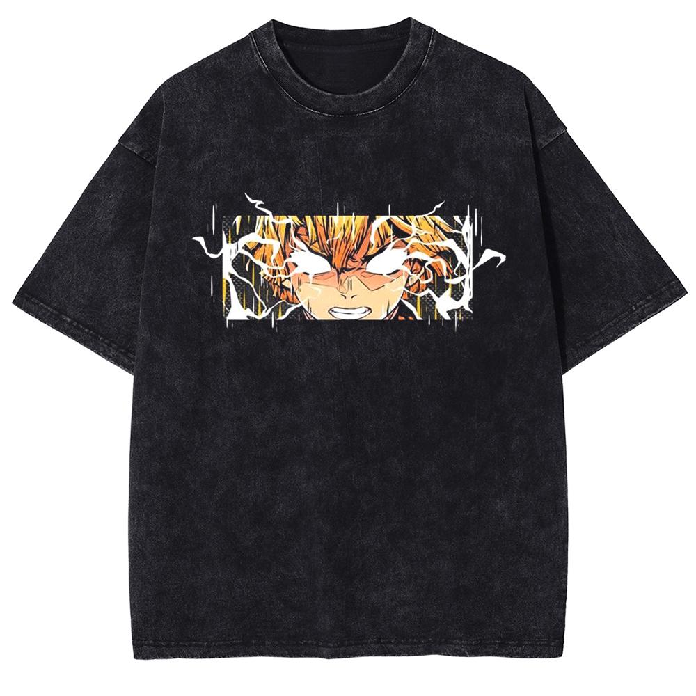 Kanroji Mitsuri Kawaii Graphic T-shirt Anime Demon Slayer Tshirt Men Women Washed T Shirts Harajuku Male Manga Cotton Tops
