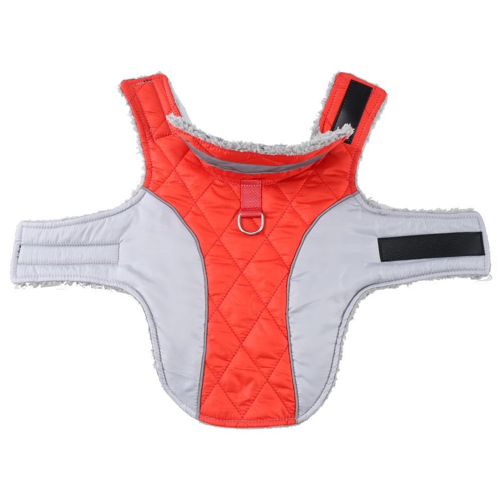 Windproof Pet Jacket Coat Winter Reflective Puppy Clothes Thicken Fleece Outfit With D-ring For Small Big Dog Chihuahua Labrador